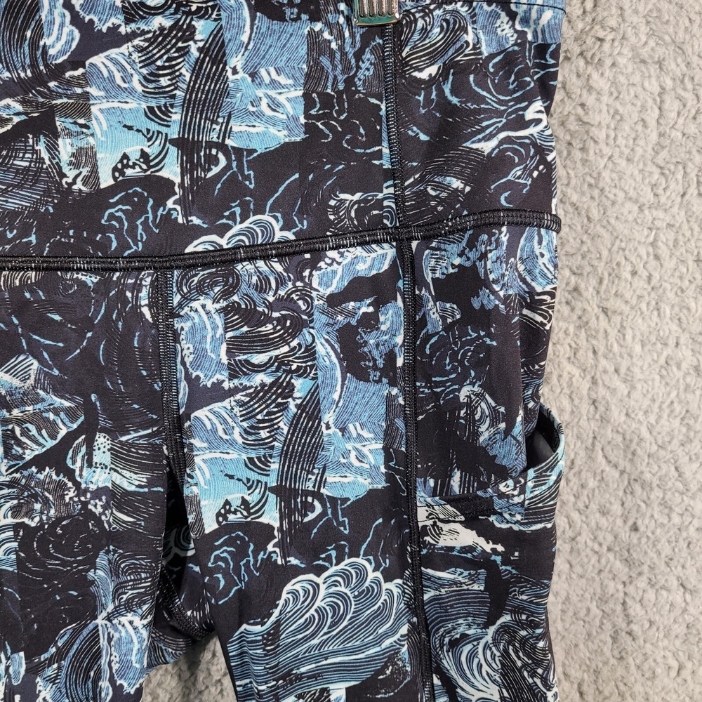 LULULEMON Fast Free Crop 4 Eternal Wave Starlight Black Run Gym PULLTAG ATTACHED - Picture 3 of 8